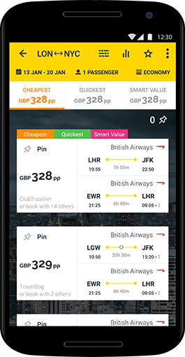 airline compare flights